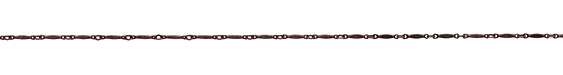 Antique Copper (plated) Flattened Bar Chain