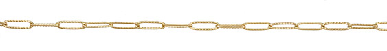 Satin Hamilton Gold (plated) Textured Long Oval Cable Chain