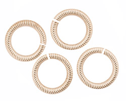 Silver (plated) Etched Jump Ring 16mm