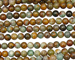 Copper Green Opal Round 4mm