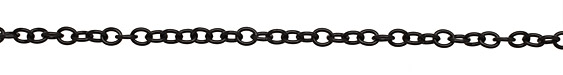 Matte Black (plated) Oval Cable Chain