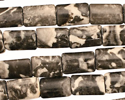 Black Tree Agate Thin Pillow 12x8mm