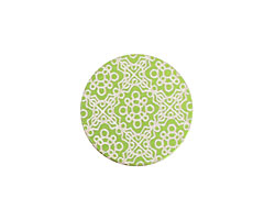 Lillypilly Lime Green Baroque Anodized Aluminum Disc 19mm, 24 gauge