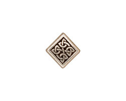 TierraCast Antique Silver (plated) Medium Celtic Diamond Bead 14mm