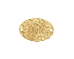 Brass Hammertone Flat Oval Link 22x15mm
