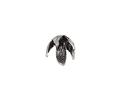 Rustic Charms Sterling Silver Leaf Bead Cap 8x11mm