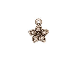 TierraCast Antique Silver (plated) Star Jasmine Charm 12x14mm
