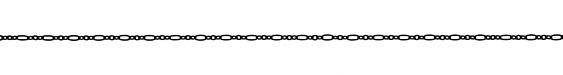 Matte Black (plated) Flat Oval & Ring Chain