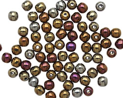 Czech Glass Iris Brown Round 4mm