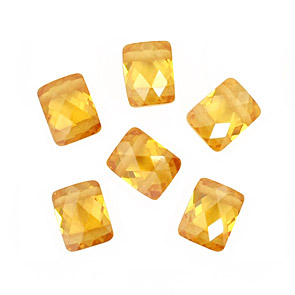 Sunshine Faceted Pillow (2 hole) 7x9mm