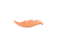 Copper Left Small Slender Leaf Blank 6x24mm