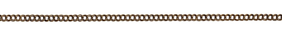 Antique Brass (plated) Double Curb Chain