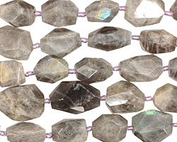 Labradorite Graduated Faceted Nugget 15-25x8-16mm