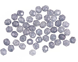 Czech Fire Polished Glass Luster Stone Blue Round 3mm