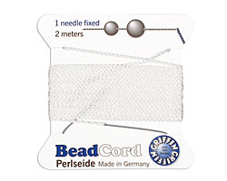 White Griffin Nylon Beading Cord Size 8, 2 meters