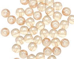 Czech Glass Luster Transparent Champagne Round 6mm