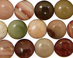 Imperial Jasper Puff Coin 12mm
