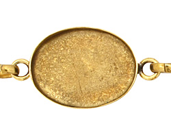 Brass Oval Bezel Link Bracelet 24x18mm