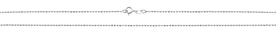 Sterling Silver Finished Faceted Barrel Chain 18"