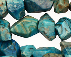 Larimar Blue Crazy Lace Faceted Nugget 8-20x11-17mm