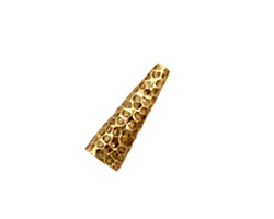 Antique Brass (plated) Small Dimpled Cone 17x6mm