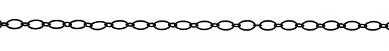 Matte Black (plated) Etched Horse Eye & Ring Chain