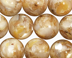 Shell Mosaic (honey) Round 14mm