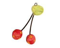 Jangles Ceramic Cherry Pendant 30-31x49-52mm