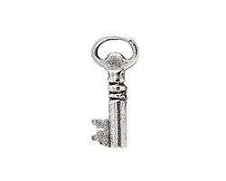 Nunn Design Antique Silver (plated) Key Charm 10x23mm
