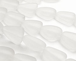 Crystal Recycled Glass Flat Freeform 22-23x18-20mm