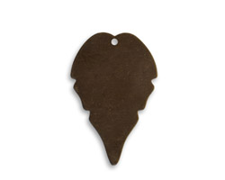 Vintaj Natural Brass Trailing Leaf Altered Blank 18x27mm