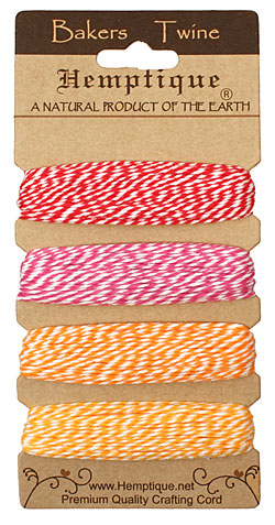 Candy Lane Bakers Twine 2 ply, 30 ft x 4 colors