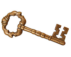 Stampt Antique Copper (plated) Fancy Skeleton Key 44x18mm