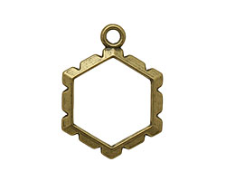 Artistic Wire Antique Brass Hexagon Wrapper 18x24mm