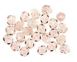 Czech Fire Polished Glass Rosaline Round 6mm