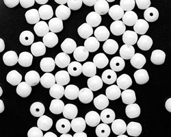 Czech Glass Opaque White Round 4mm