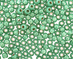 TOHO Milky Dark Peridot (with Silver Lining) Round 6/0 Seed Bead