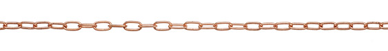 Rose Gold (plated) Long Etched Oval Cable Chain