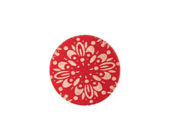 Lillypilly Red Kaleidoscope Anodized Aluminum Disc 19mm, 24 gauge