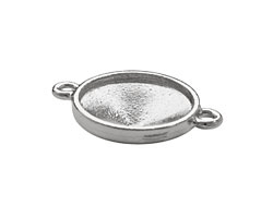 TierraCast Rhodium (plated) Faceted Link 29x21mm