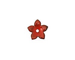 C-Koop Enameled Metal Medium Red Small 5 Petal 12mm