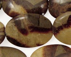 Septaria Flat Oval 30x22mm