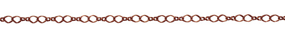 Antique Copper (plated) Twisted Oval & Figure 8 Chain
