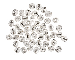 Czech Fire Polished Glass Silver Lined Crystal Round 4mm