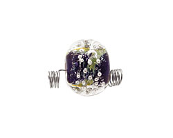 Unicorne Beads Victoria w/ Silver Rondelle 16x20mm