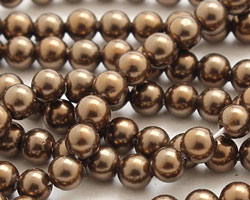 Chocolate Shell Pearl Round 4mm