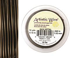 Artistic Wire Gunmetal (bronze) 18 gauge, 10 yards
