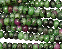 Ruby Zoisite Rondelle 6mm