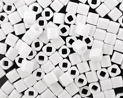TOHO Opaque White Cube 4mm Seed Bead