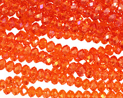 Poppy AB Crystal Faceted Rondelle 4mm